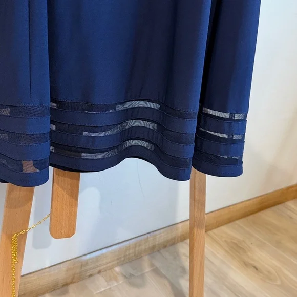 Classy Jessica Howard Midnight Blue Dress 3/4 sleeves - Picture 5 of 5